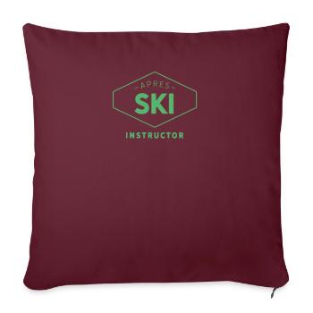Moniteur de Ski Party Après Ski Célébrer Après Moniteur de Ski - Housse de coussin décorative 45 x 45 cm - bordeaux - Devant