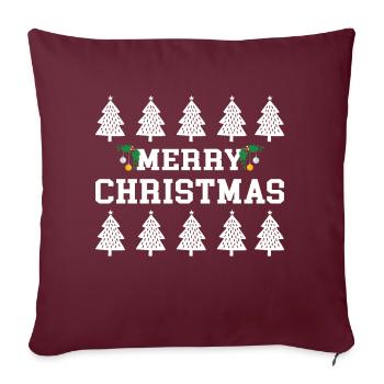 Merry Christmas Christmas Christmas Present - Sofakissenbezug 45 x 45 cm - Burgunderrot - Vorne