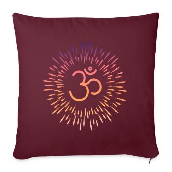 Buddhistisches Symbol Om Yoga Meditation Geschenk - Sofakissenbezug 45 x 45 cm - Burgunderrot - Vorne