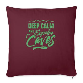 Grottes Spéléologues Spéléologues Équipe - Housse de coussin décorative 45 x 45 cm - bordeaux - Devant