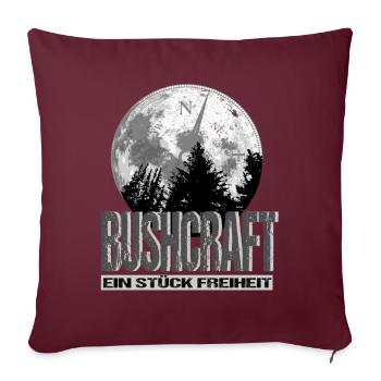Bushcraft - Housse de coussin décorative 45 x 45 cm - bordeaux - Devant