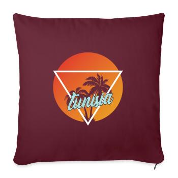 Tunisie vacances et destination de vacances - Housse de coussin décorative 45 x 45 cm - bordeaux - Devant