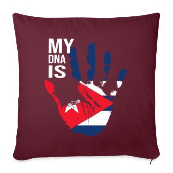 Mon ADN est cubain, Cool Cuba Flag, Cuba Love, Cuba - Housse de coussin décorative 45 x 45 cm - bordeaux - Devant
