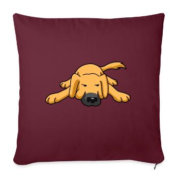 Chien de garde Chien fatigué Promeneur d'animaux amoureux des chiens - Housse de coussin décorative 45 x 45 cm - bordeaux - Devant