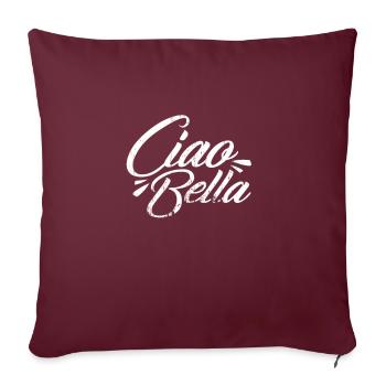 Ciao Bella Italien - Sofakissenbezug 45 x 45 cm - Burgunderrot - Vorne