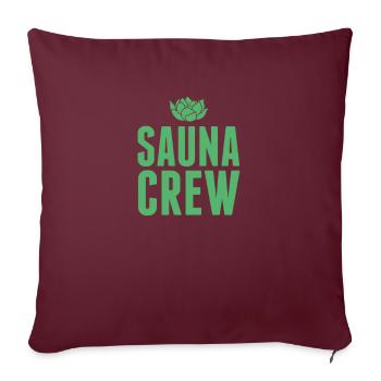 Sauna Mannschaft - Sofakissenbezug 45 x 45 cm - Burgunderrot - Vorne