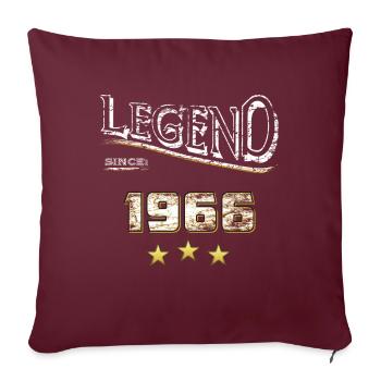 Légende depuis 1966 / légende depuis 1966 / légendaire - Housse de coussin décorative 45 x 45 cm - bordeaux - Devant
