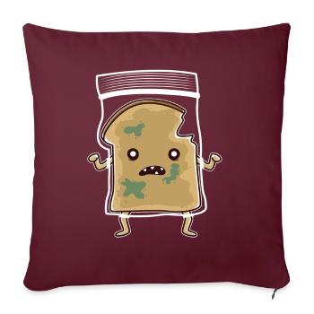 Toastbrot Zombie Sandwitch - Sofakissenbezug 45 x 45 cm - Burgunderrot - Vorne