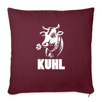 Kuhl Landwirt - Sofakissenbezug 45 x 45 cm - Burgunderrot - Vorne