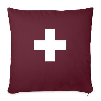 Switzerland flag flag white cross - Sofa pillowcase 17,3'' x 17,3'' (45 x 45 cm) - burgundy - Front