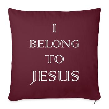 J'appartiens à Jesus - Housse de coussin décorative 45 x 45 cm - bordeaux - Devant