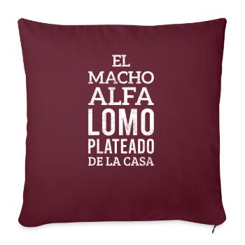 El macho alfa lomo plateado, Regalo para Papa en E. - Sofakissenbezug 45 x 45 cm - Burgunderrot - Vorne