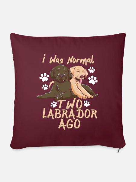 Chocolate Labrador Retriever Lab Dog Gift - Sofa pillowcase 17,3'' x 17,3'' (45 x 45 cm) - burgundy