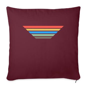 Des barres colorées rayent votre texte cadeau - Housse de coussin décorative 45 x 45 cm - bordeaux - Devant