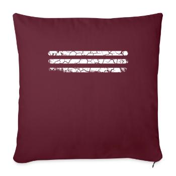 Lignes blanches Ligne Votre texte Cadeau - Housse de coussin décorative 45 x 45 cm - bordeaux - Devant
