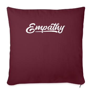 Empathie | Tolérance solidarité sociale - Housse de coussin décorative 45 x 45 cm - bordeaux - Devant