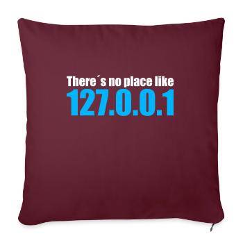 il n'y a pas d'endroit comme une idée cadeau 127.0.0.1 - Housse de coussin décorative 45 x 45 cm - bordeaux - Devant