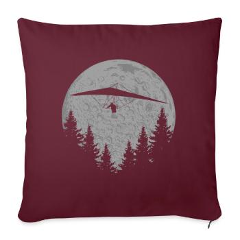 Deltaplane cadeau deltaplane - Housse de coussin décorative 45 x 45 cm - bordeaux - Devant