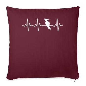 Battement de coeur du pic - Housse de coussin décorative 45 x 45 cm - bordeaux - Devant