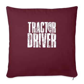 conducteur de tracteur conducteur de tracteur agriculteur tracteur - Housse de coussin décorative 45 x 45 cm - bordeaux - Devant