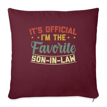 Gendre cadeau anniversaire drôle cadeaux - Housse de coussin décorative 45 x 45 cm - bordeaux - Devant
