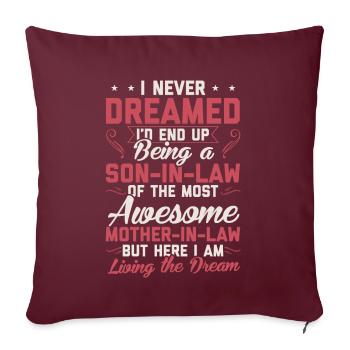 Idée cadeau cadeau fils dans la loi gendre - Housse de coussin décorative 45 x 45 cm - bordeaux - Devant