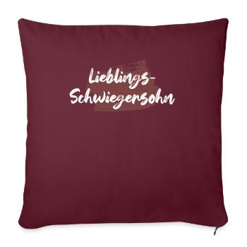 Cadeau de gendre préféré gendres - Housse de coussin décorative 45 x 45 cm - bordeaux - Devant