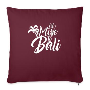 Passons à Bali Travel Indonesia Island - Housse de coussin décorative 45 x 45 cm - bordeaux - Devant