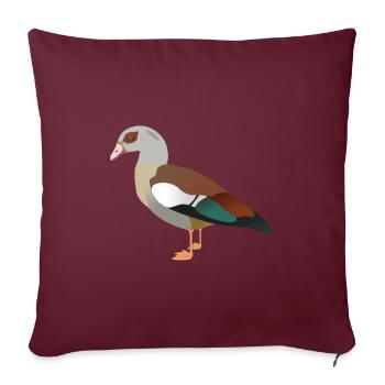 oie égyptienne - Housse de coussin décorative 45 x 45 cm - bordeaux - Devant