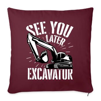 Pellets de voirie - Housse de coussin décorative 45 x 45 cm - bordeaux - Devant