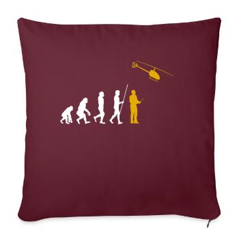 Evolution RC Hélicoptère commandé à distance Modéliser - Housse de coussin décorative 45 x 45 cm - bordeaux - Devant