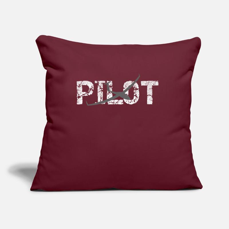 RC Planeur PILOT Pilot à distance Modéliser Housse de coussin décorative 45 x 45 cm