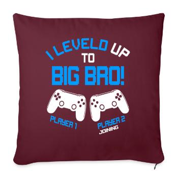Endlich Big Bro - Video Games Gaming Bruder - Sofakissenbezug 45 x 45 cm - Burgunderrot - Vorne