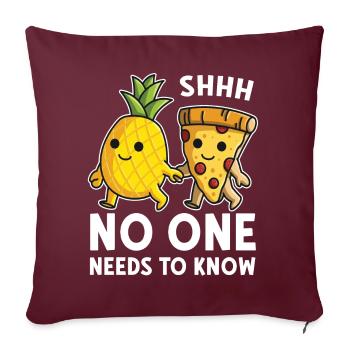 Pizza Hawaii Ananas Pizza essen Pizza & Ananas - Sofakissenbezug 45 x 45 cm - Burgunderrot - Vorne