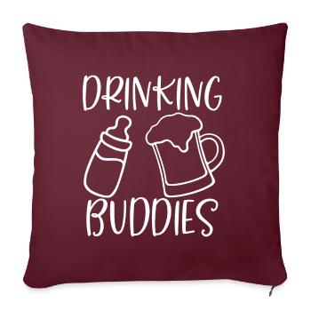 Vater Baby Geburt Bier Geschenkidee Eltern - Sofakissenbezug 45 x 45 cm - Burgunderrot - Vorne