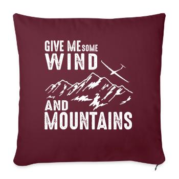 Give Me Some Wind And Moutnains Gliding Glider - Housse de coussin décorative 45 x 45 cm - bordeaux - Devant