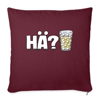 - Hein ? Drôle de vin du Palatinat - Housse de coussin décorative 45 x 45 cm - bordeaux - Devant