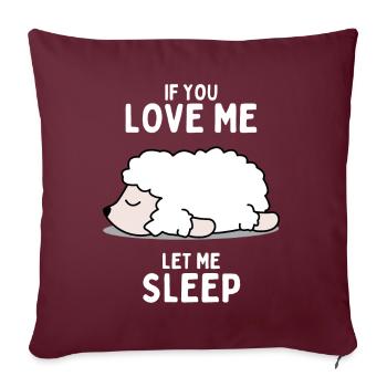 Mouton dormant Cadeau amusant - Housse de coussin décorative 45 x 45 cm - bordeaux - Devant