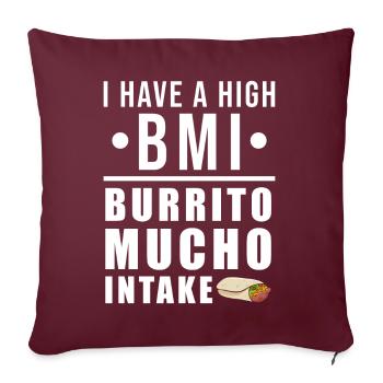 Burrito - Housse de coussin décorative 45 x 45 cm - bordeaux - Devant