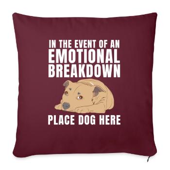 Cadeau du Staffordshire Bull Terrier - Housse de coussin décorative 45 x 45 cm - bordeaux - Devant