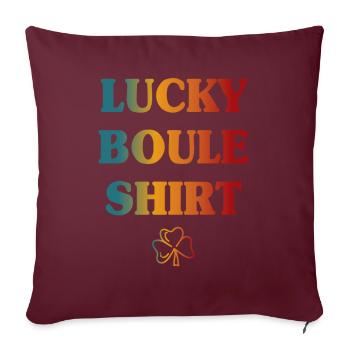 Boules de boules rétro - Housse de coussin décorative 45 x 45 cm - bordeaux - Devant