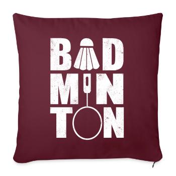 Badminton Balle de balle de badminton cadeau - Housse de coussin décorative 45 x 45 cm - bordeaux - Devant