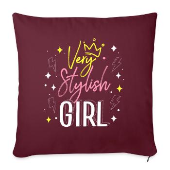 Very stylish girl - Sofakissenbezug 45 x 45 cm - Burgunderrot - Vorne