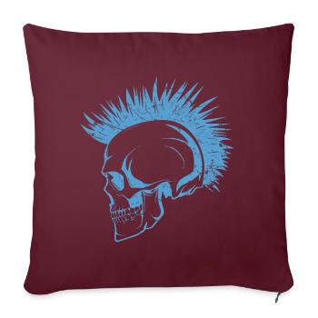 Punk du crâne - Housse de coussin décorative 45 x 45 cm - bordeaux - Devant