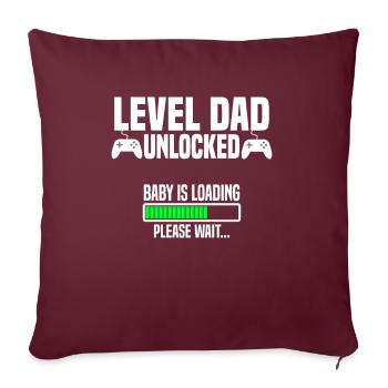 Niveau papa unlocked - Housse de coussin décorative 45 x 45 cm - bordeaux - Devant