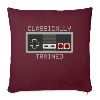 Classically Trained Gamer cadeau - Housse de coussin décorative 45 x 45 cm - bordeaux - Devant
