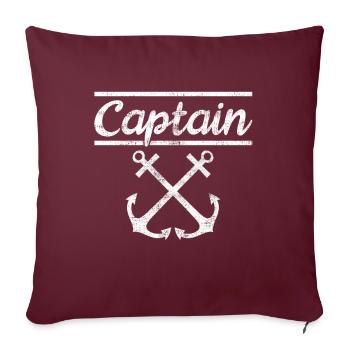 Capitaine - Housse de coussin décorative 45 x 45 cm - bordeaux - Devant