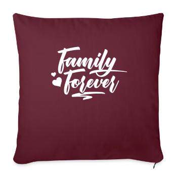 Famille Pour Toujours Parents Familles - Housse de coussin décorative 45 x 45 cm - bordeaux - Devant