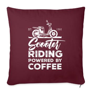 Scooter scooter - Housse de coussin décorative 45 x 45 cm - bordeaux - Devant