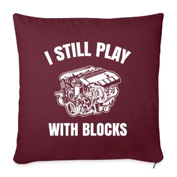 I Still Play With Blocks Racing Maintenance Man - Sofakissenbezug 45 x 45 cm - Burgunderrot - Vorne